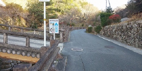 登山道への入り口を示す看板